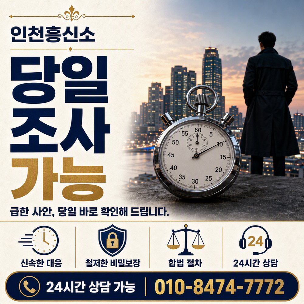 인천 당일 조사 가능 · 급한 사안도 당일 바로 확인